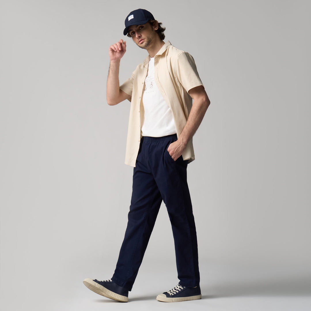 Regular Fit Short Sleeves Linen Shirt