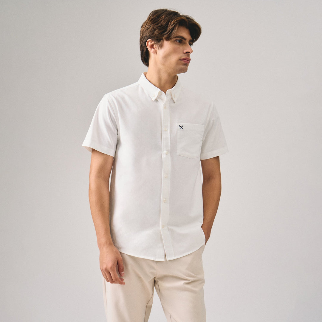 Regular Fit Short Sleeves Chest-Pocket Oxford Shirt