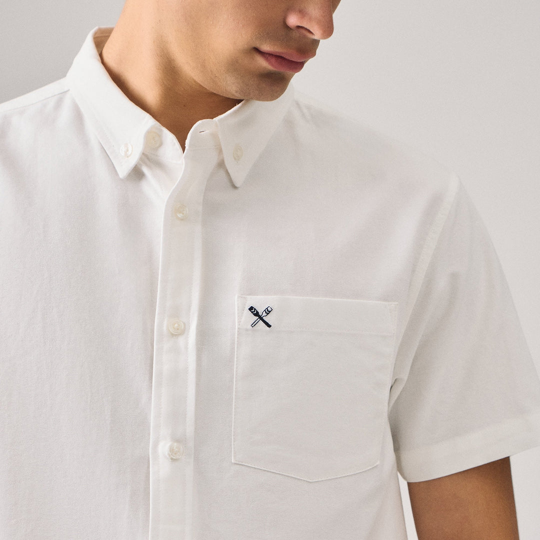 Regular Fit Short Sleeves Chest-Pocket Oxford Shirt