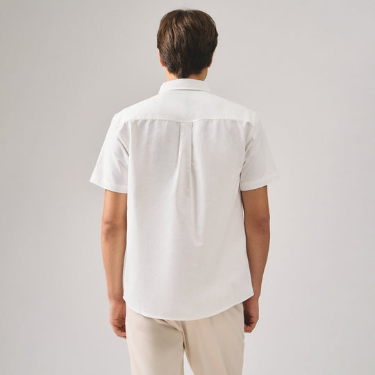 Regular Fit Short Sleeves Chest-Pocket Oxford Shirt