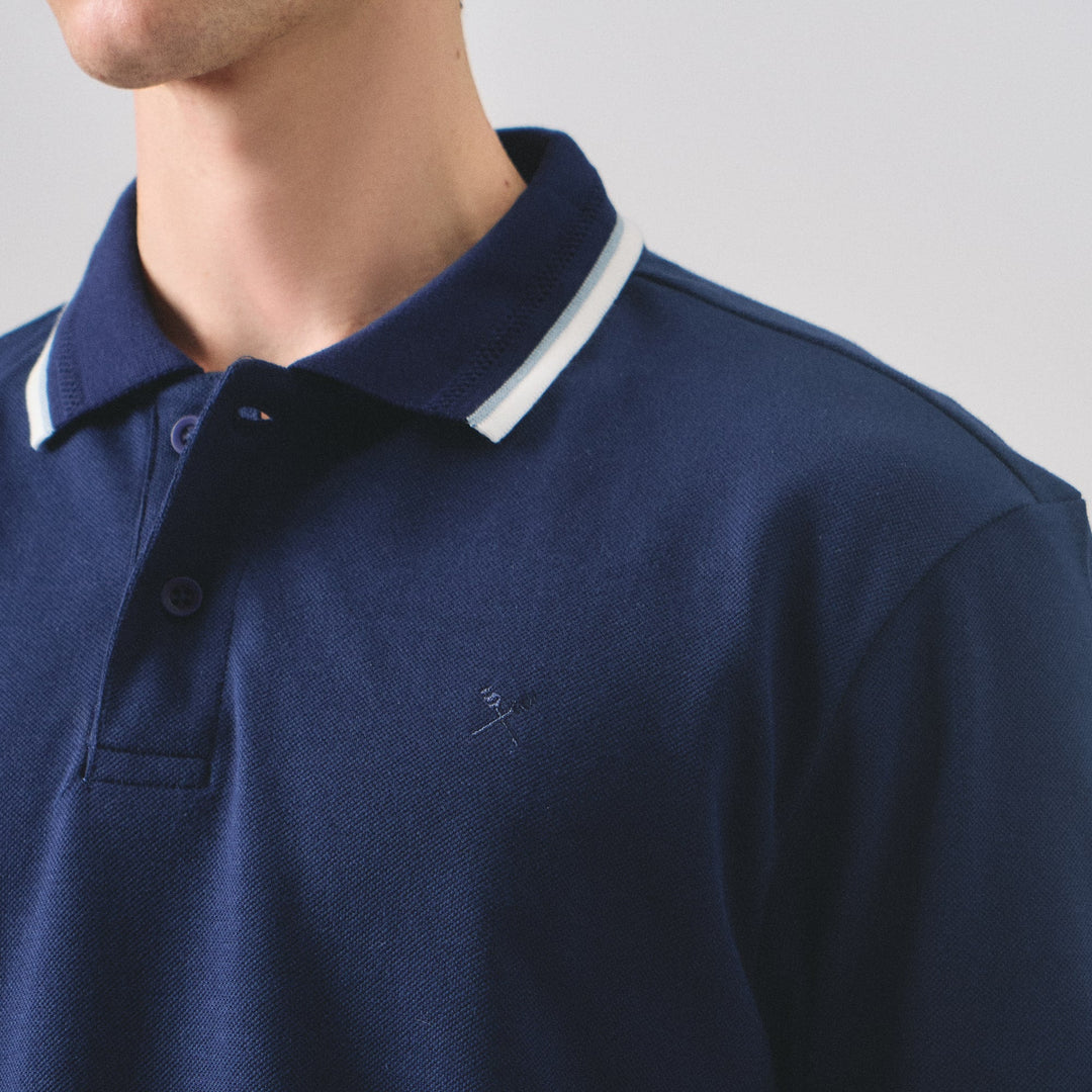 Regular Fit Polo Shirt With Multiple Contrast Tipping In Pique