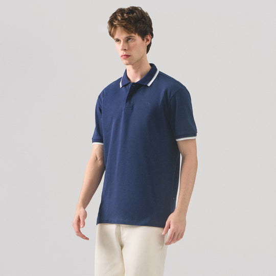 Regular Fit Polo Shirt With Multiple Contrast Tipping In Pique