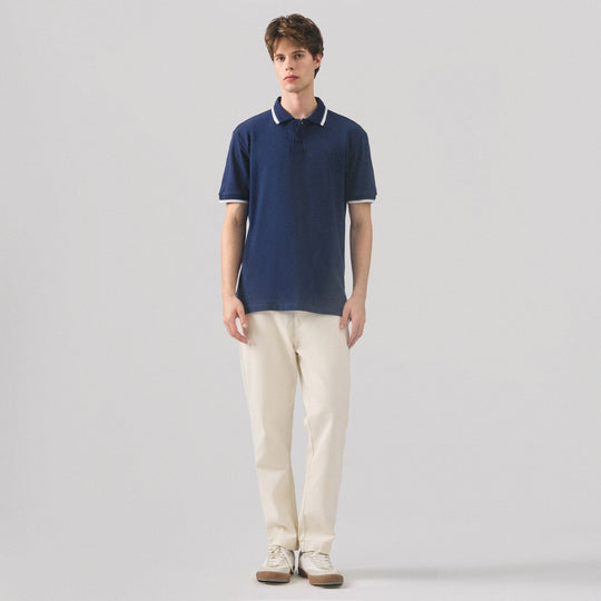 Regular Fit Polo Shirt With Multiple Contrast Tipping In Pique