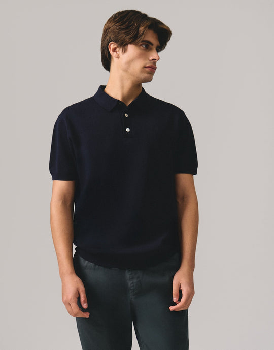 Regular Fit Premium Polo Shirt In Flat Knit