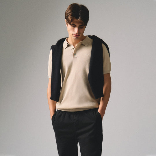 Regular Fit Premium Polo Shirt In Flat Knit