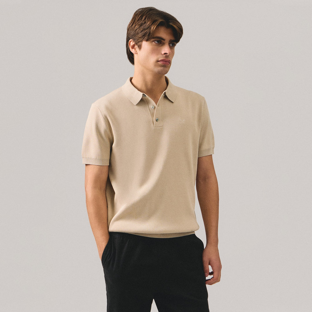 Regular Fit Premium Polo Shirt In Flat Knit
