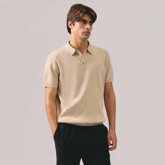 Regular Fit Premium Polo Shirt In Flat Knit