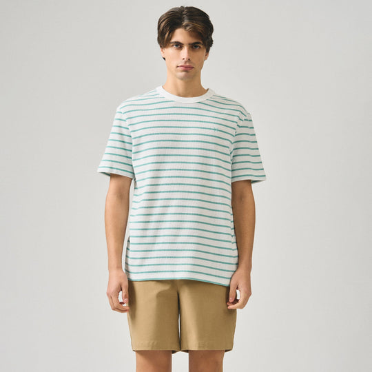 Regular Fit Striped T-Shirt In Thermal Knit