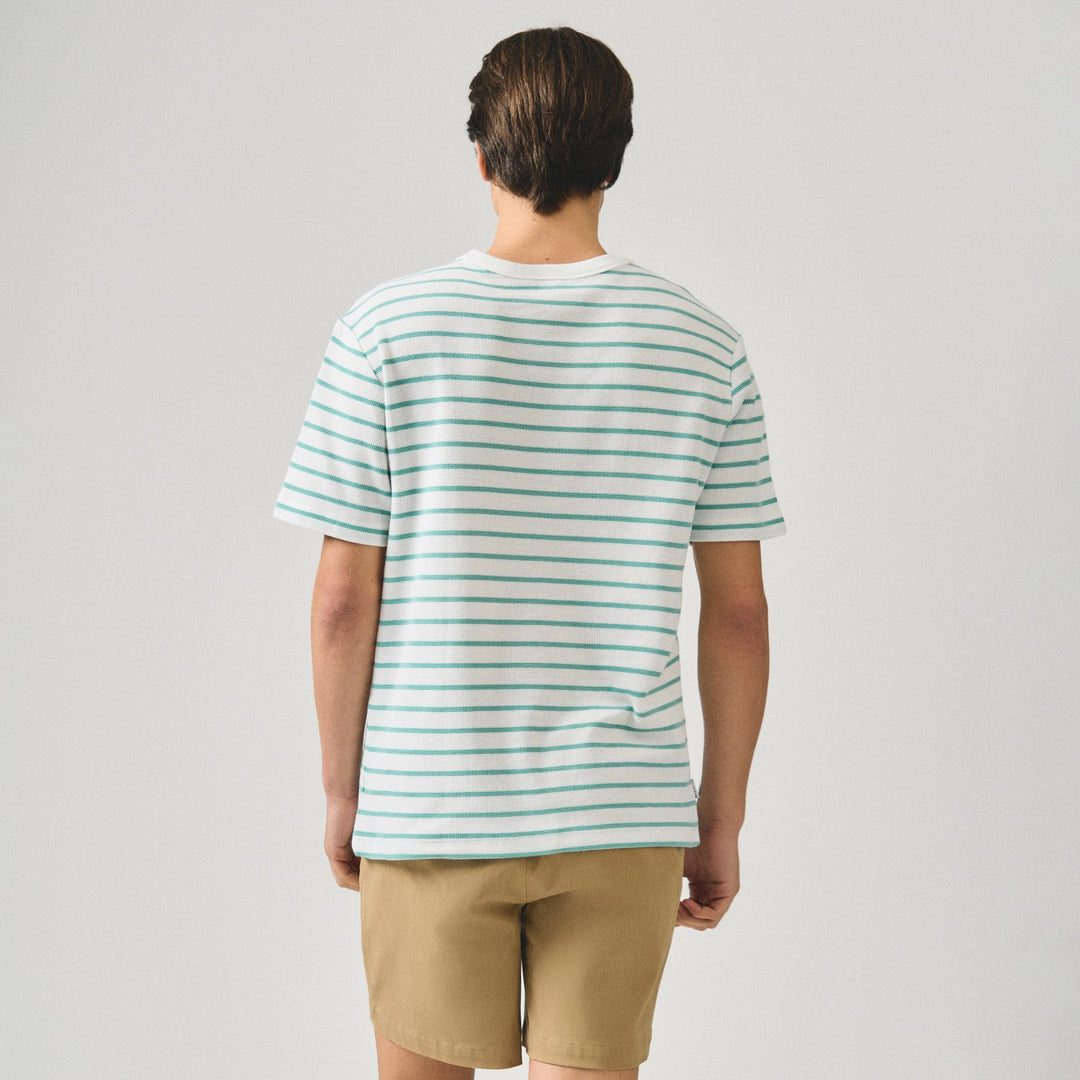 Regular Fit Striped T-Shirt In Thermal Knit