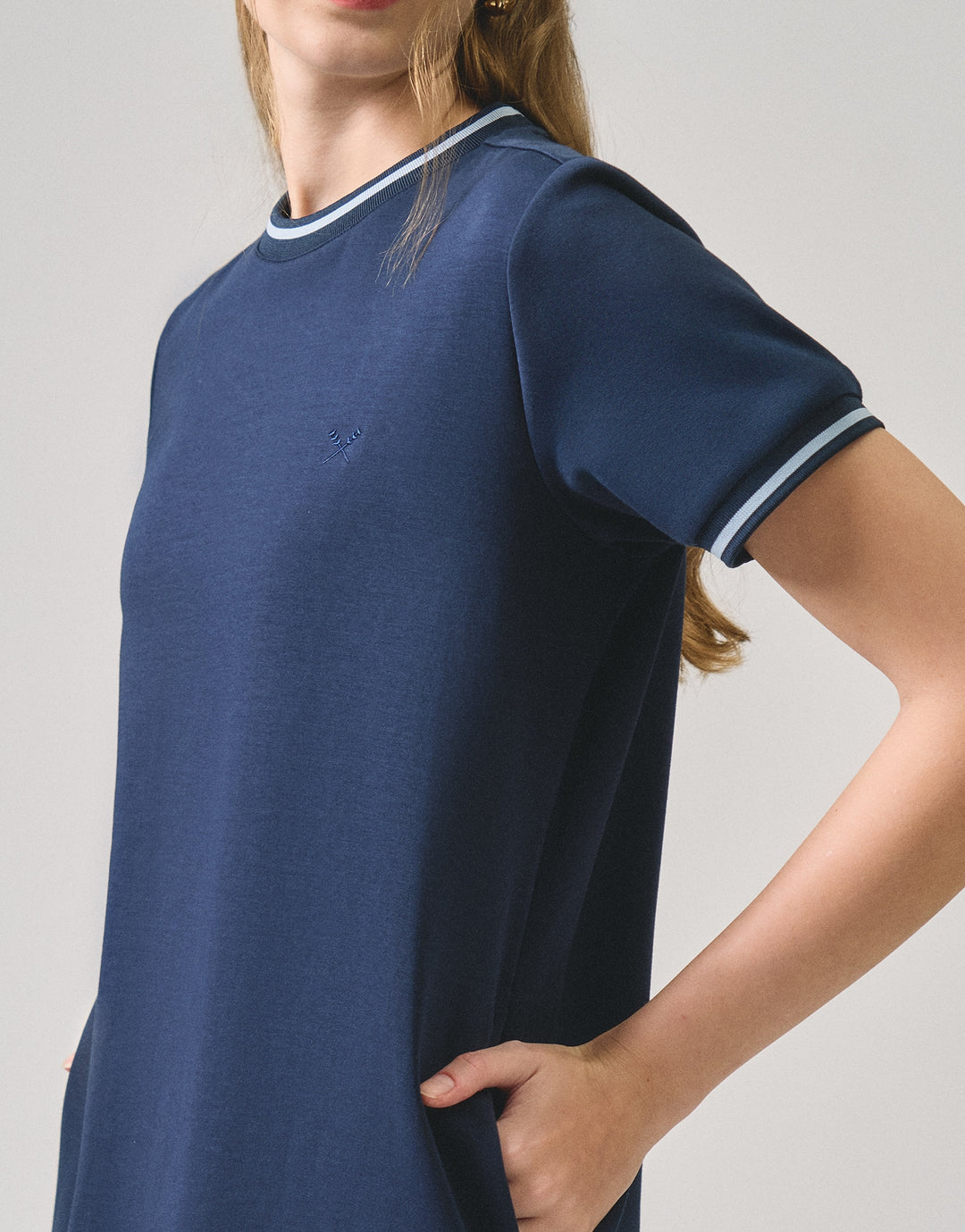 grey blue bridesmaid dress Grey Keyhole Back Floor Length Chiffon Pockets Bridesmaid Dress