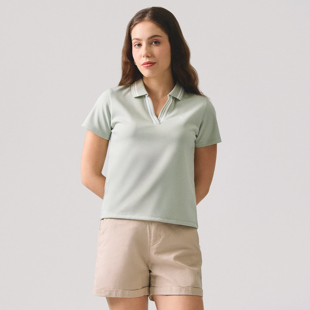 V-Placket With Tipping Polo