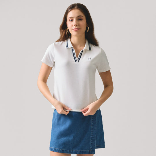V-Placket With Tipping Polo