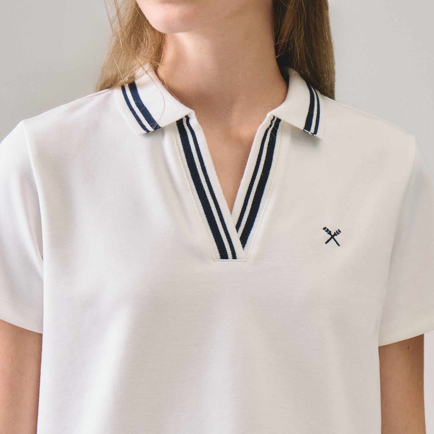 V-Placket With Tipping Polo