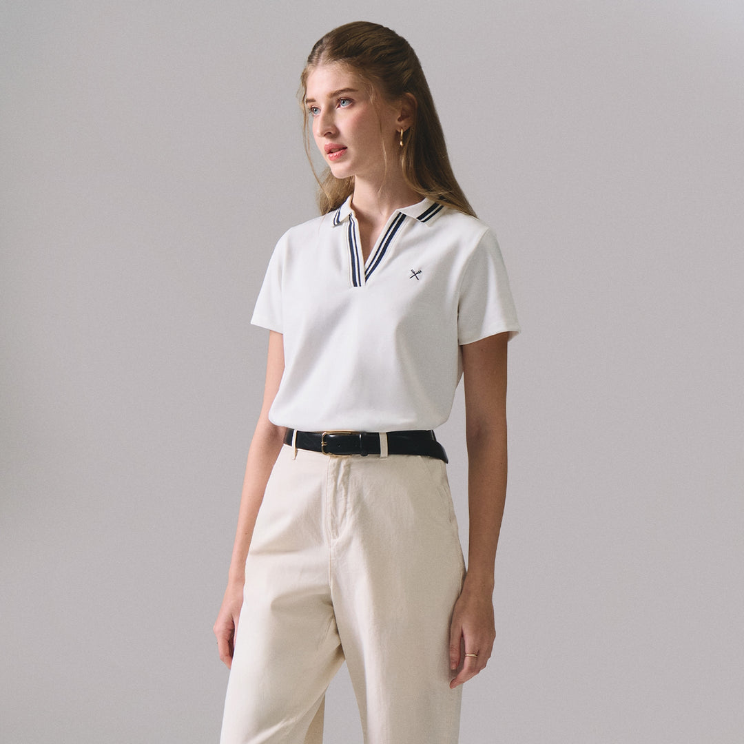V-Placket With Tipping Polo