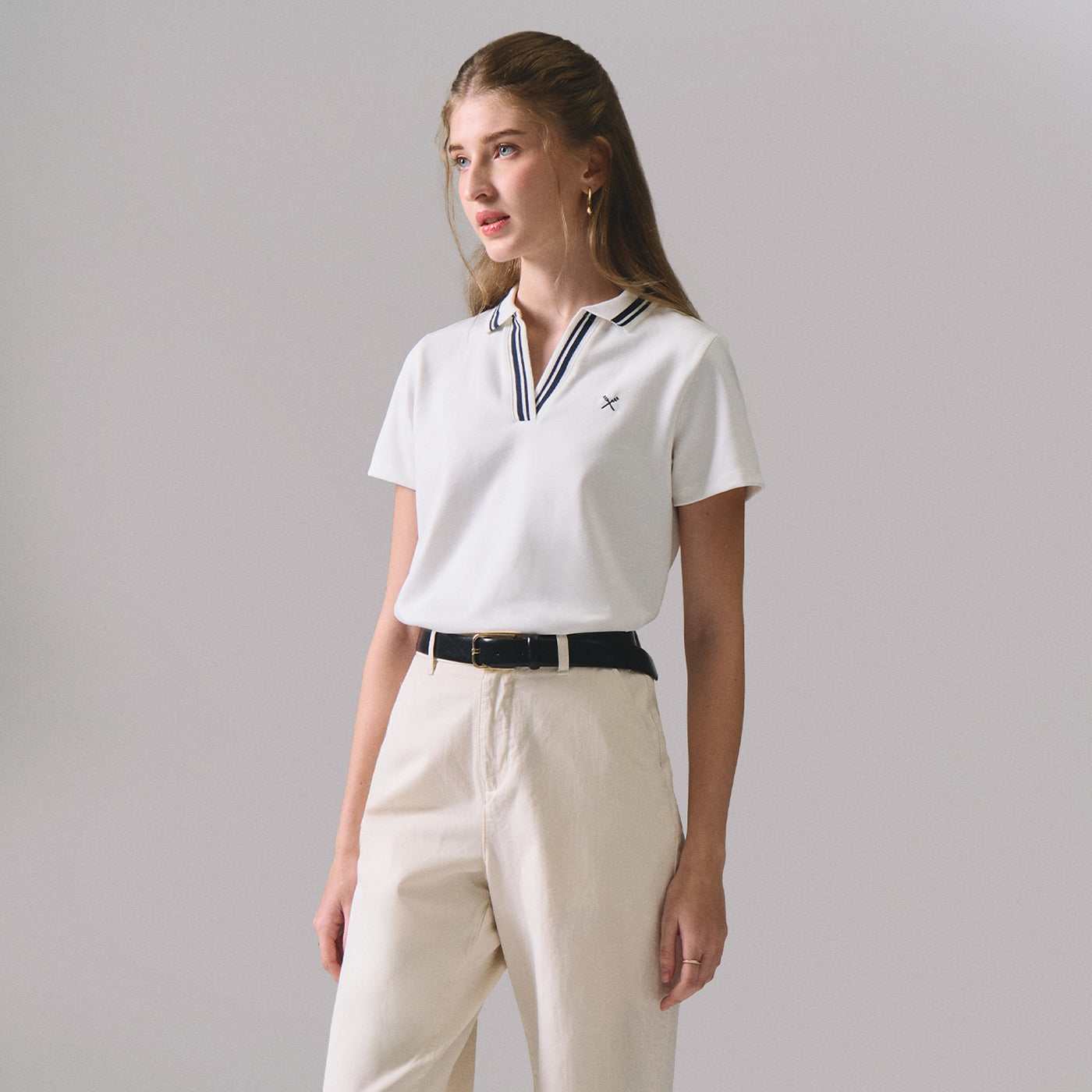 V-Placket With Tipping Polo