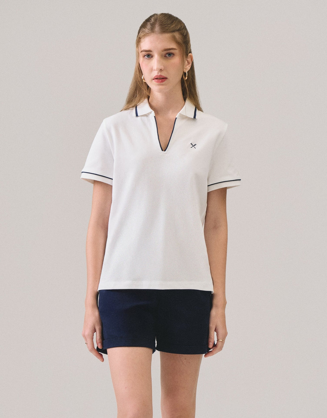 V-Neck Polo Pique