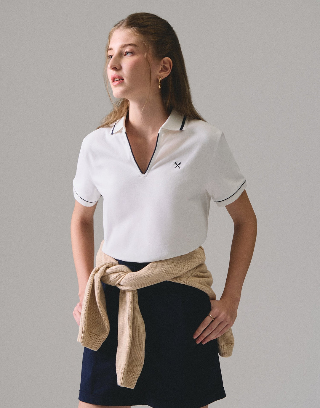 V-Neck Polo Pique