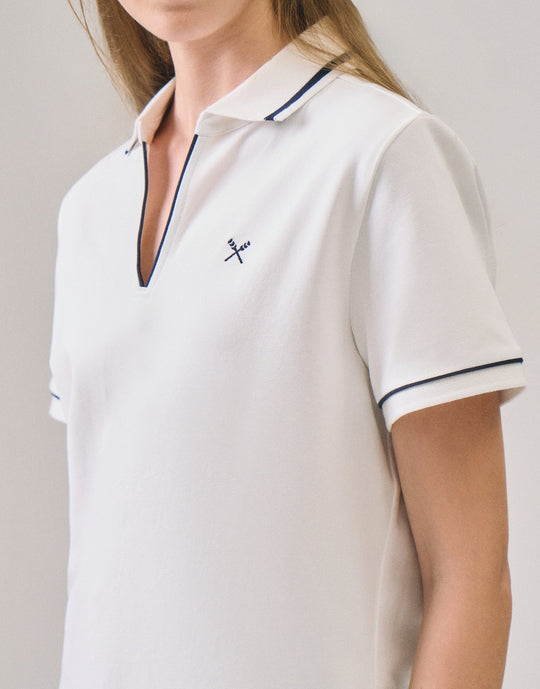 V-Neck Polo Pique