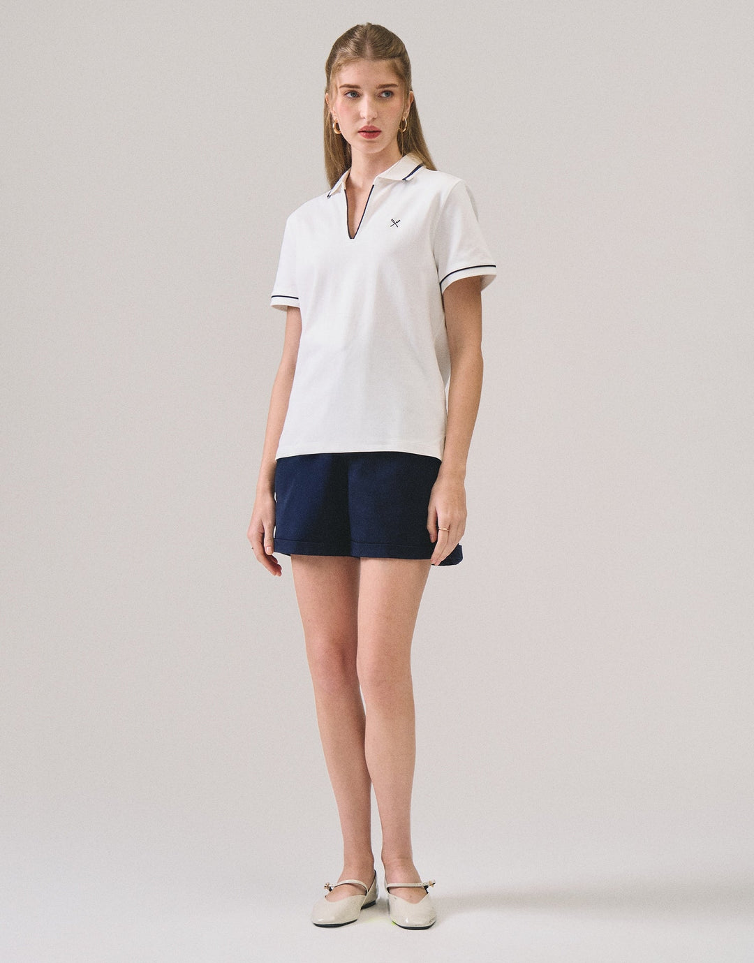 V-Neck Polo Pique