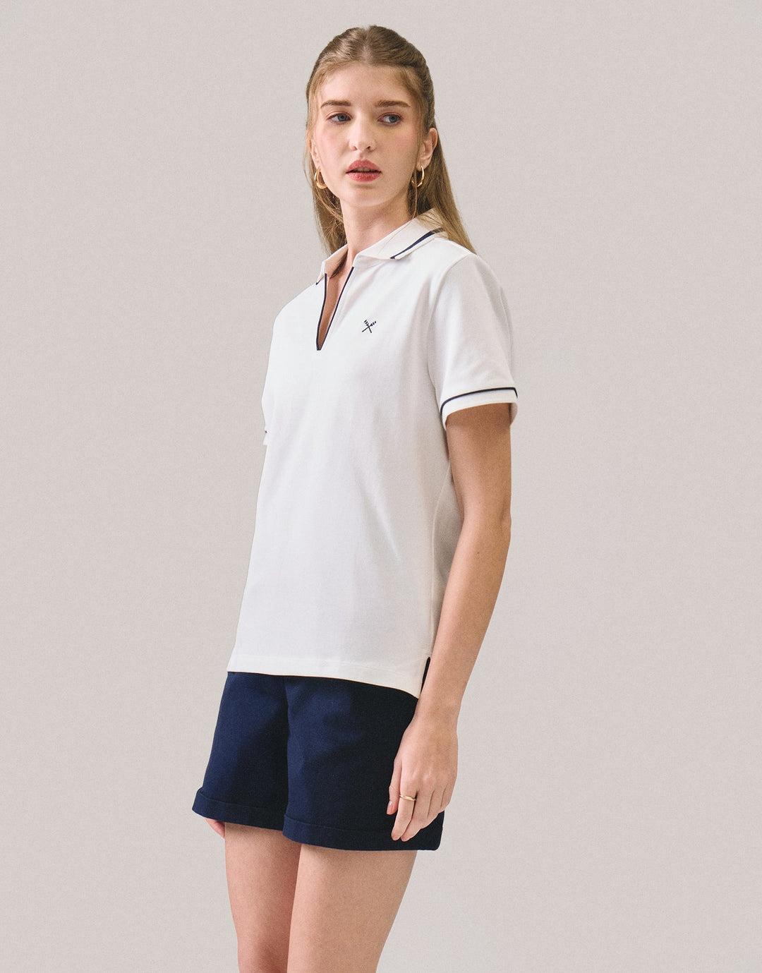V-Neck Polo Pique