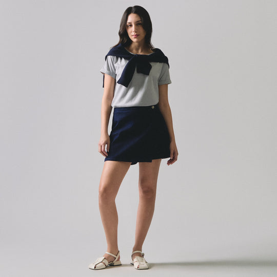 Dark Wash Denim Skort