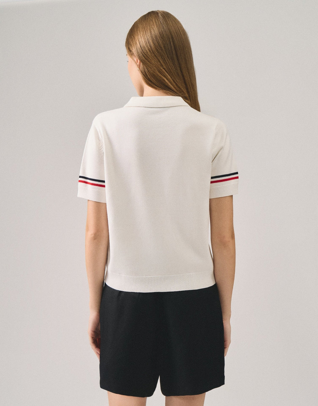 Knit Shirt With Tipping Detail