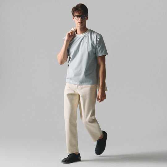 Regular Fit T-Shirt With Micro Stripes