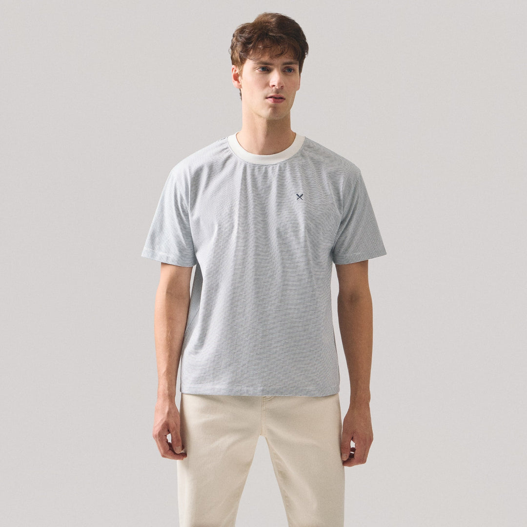 Regular Fit T-Shirt With Micro Stripes