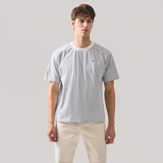 Regular Fit T-Shirt With Micro Stripes