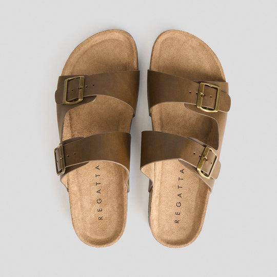 Men's Cork Double Strap Slides