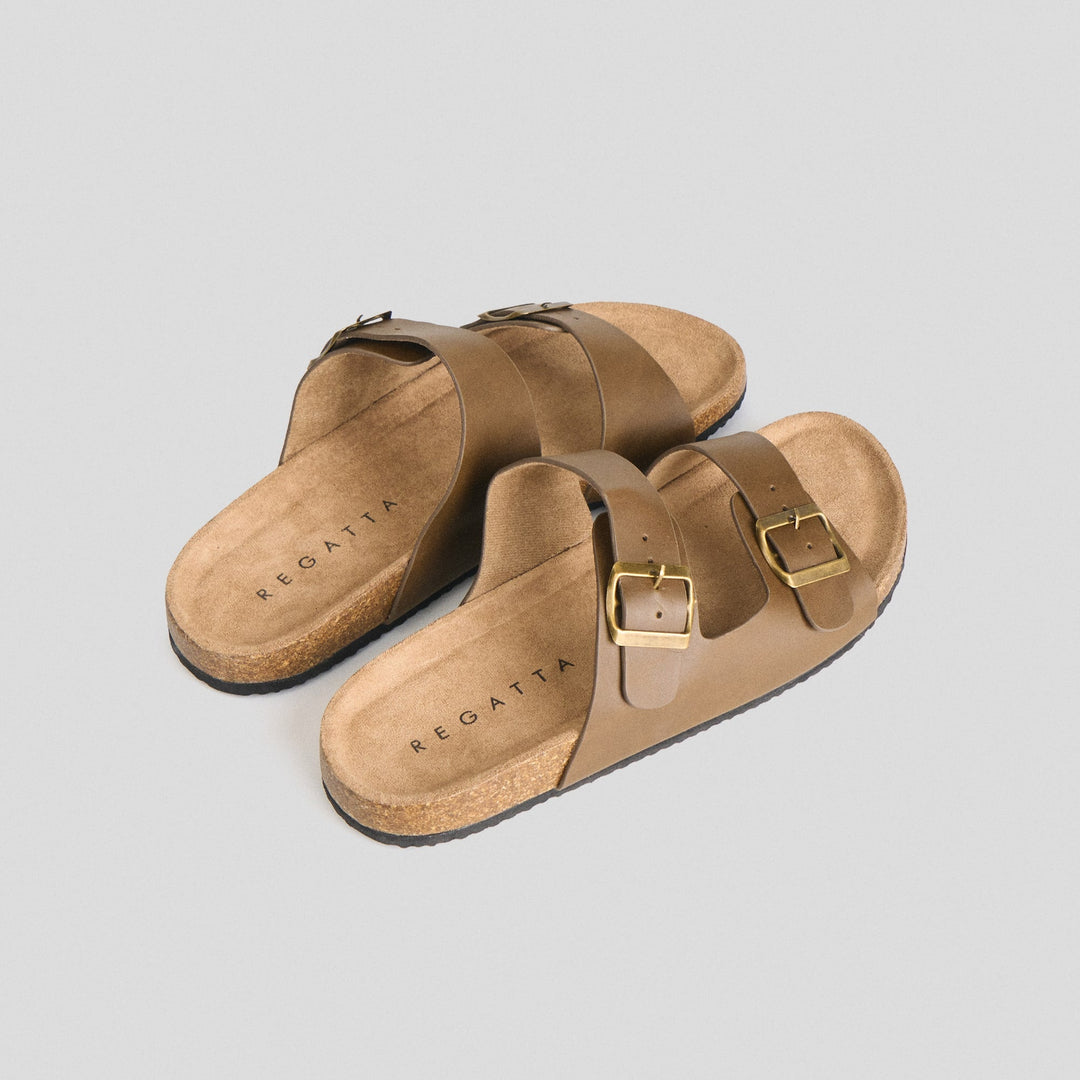 Men's Cork Double Strap Slides