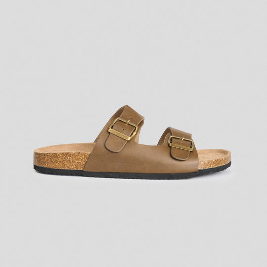 Men's Cork Double Strap Slides