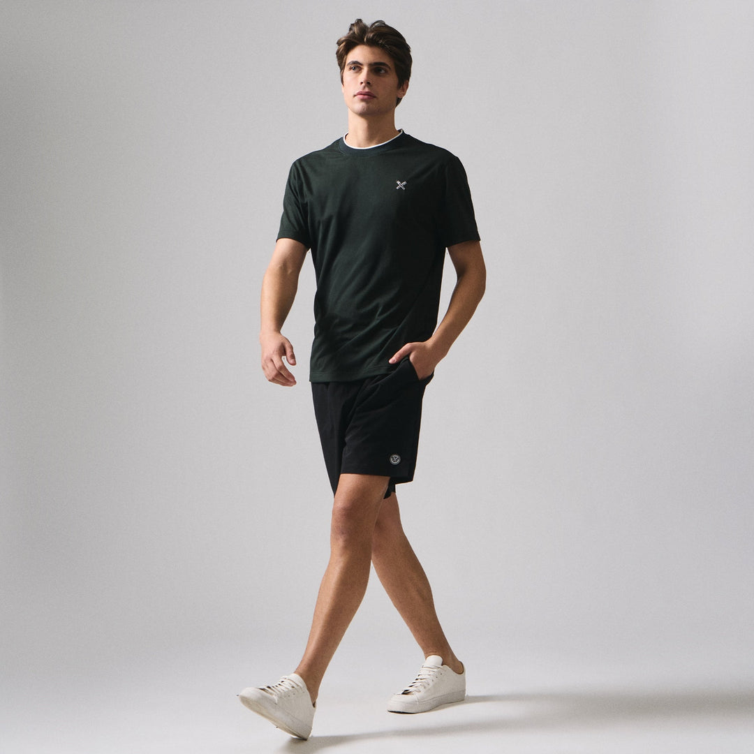 Regular Fit Basic T-Shirt With Contrast Tipping Detail In Single Jersey