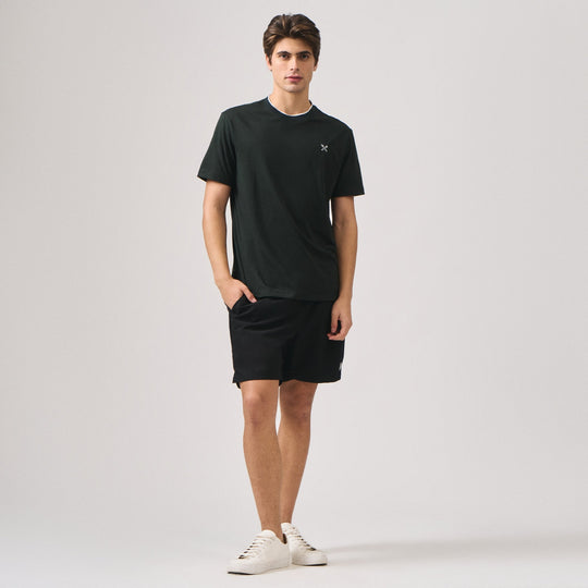 Regular Fit Basic T-Shirt With Contrast Tipping Detail In Single Jersey