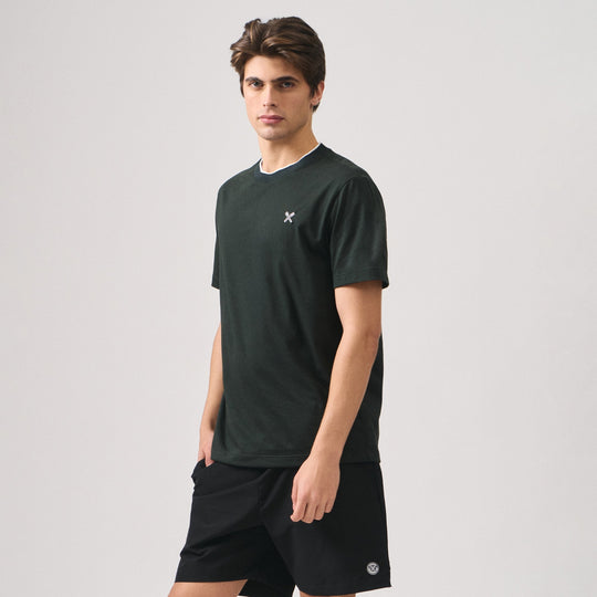 Regular Fit Basic T-Shirt With Contrast Tipping Detail In Single Jersey