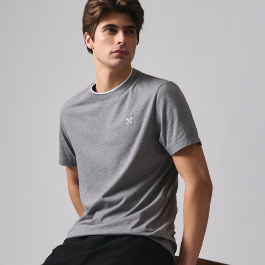 Regular Fit Basic T-Shirt With Contrast Tipping Detail In Single Jersey