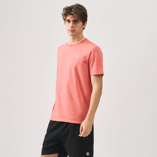 Regular Fit Basic T-Shirt With Contrast Tipping Detail In Single Jersey