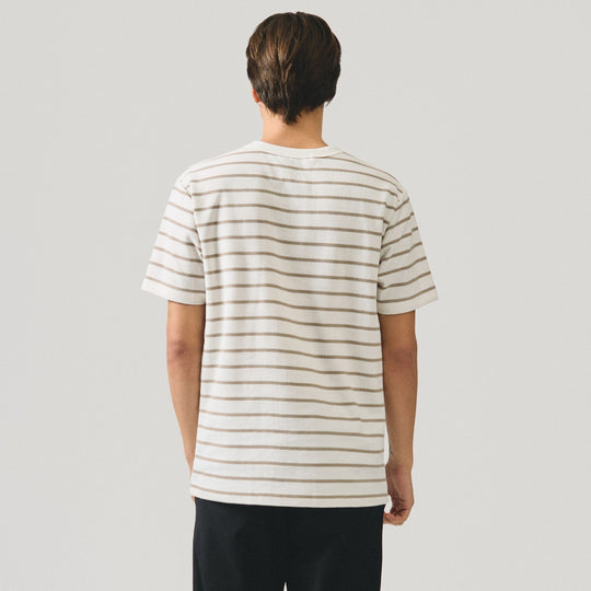 Regular Fit Striped T-Shirt In Honeycomb Pique