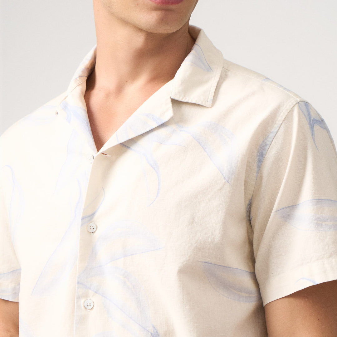 Regular Fit Printed Linen Shirt