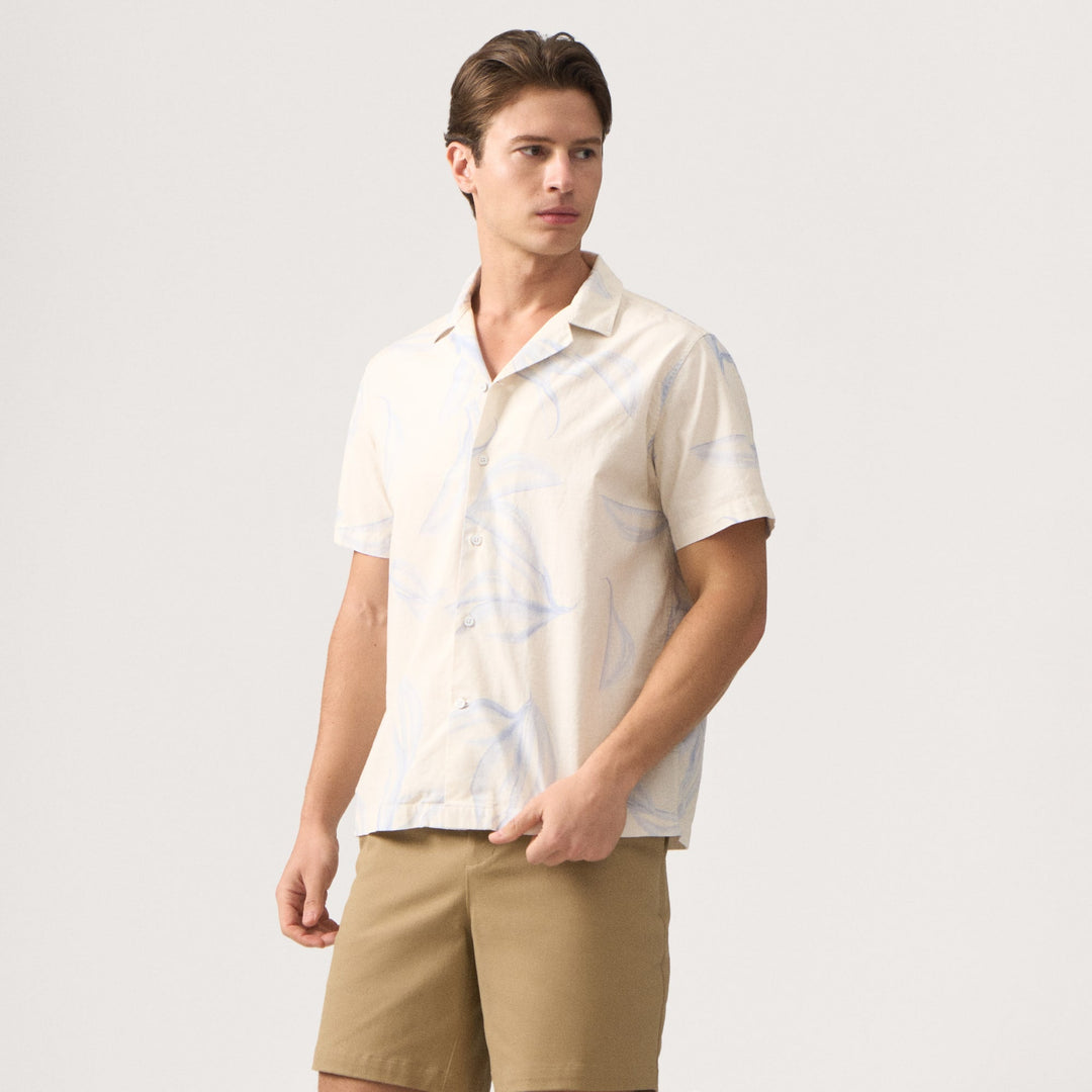Regular Fit Printed Linen Shirt