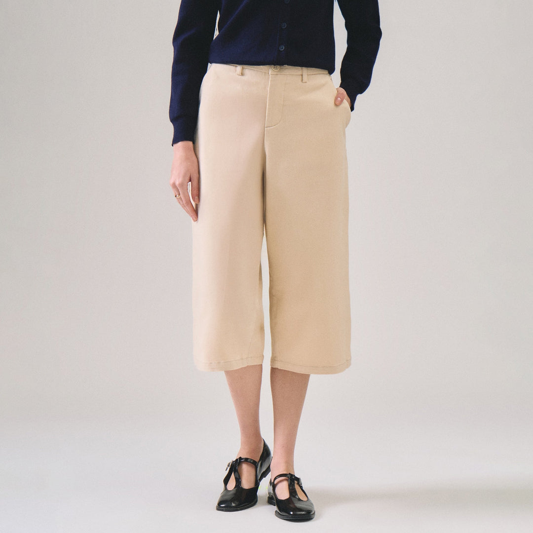 Twill Culottes Trousers