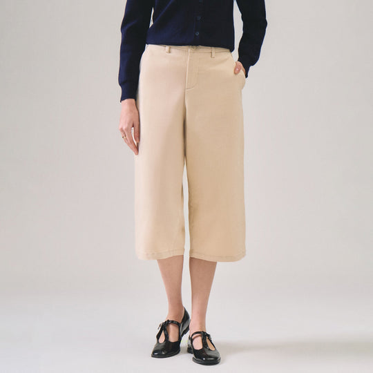 Twill Culottes Trousers