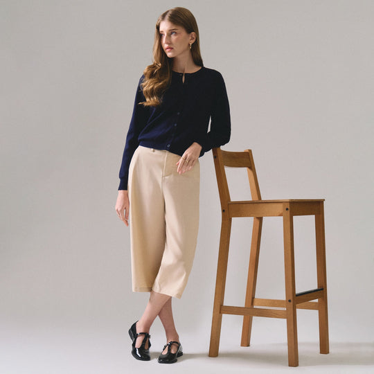 Twill Culottes Trousers