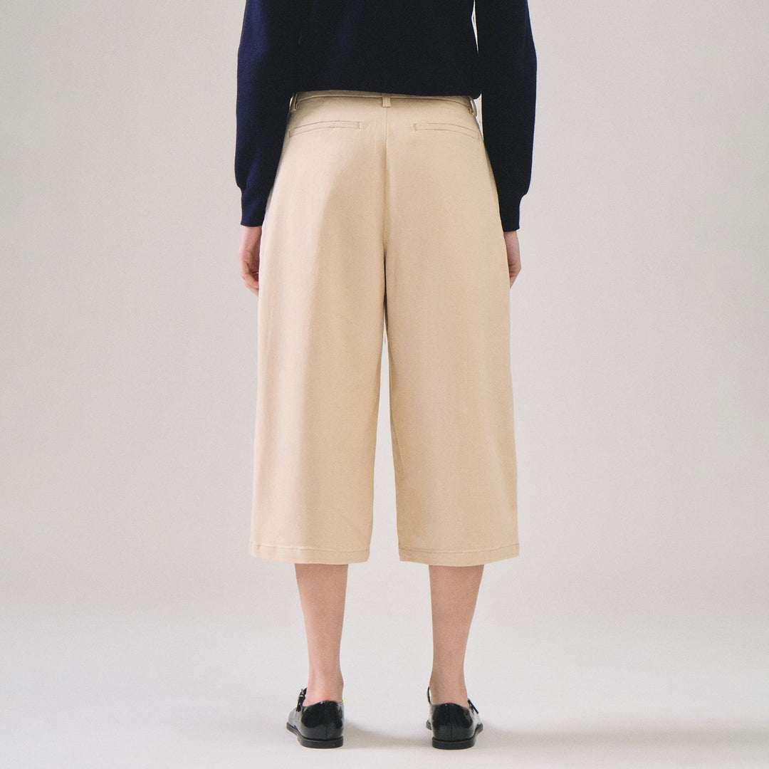 Twill Culottes Trousers