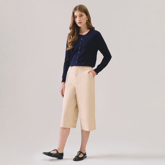 Twill Culottes Trousers