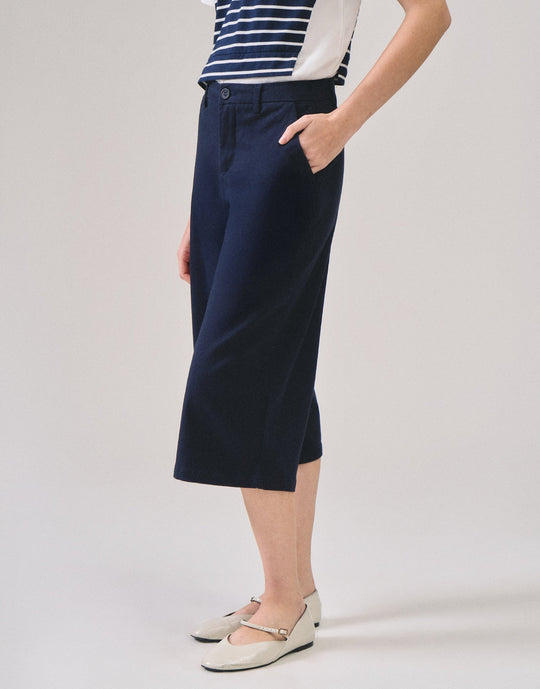 Twill Culottes Trousers