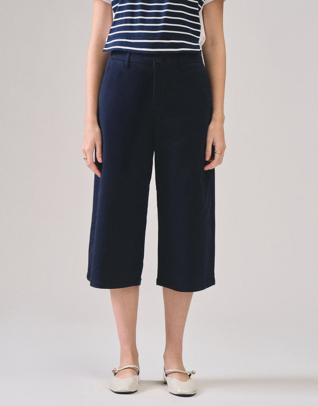 Twill Culottes Trousers