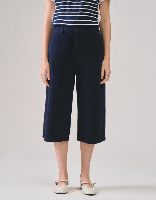 Twill Culottes Trousers