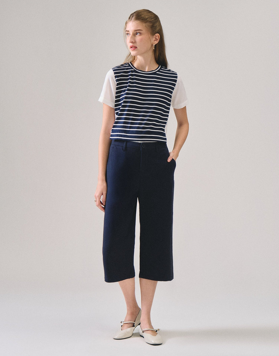 Twill Culottes Trousers