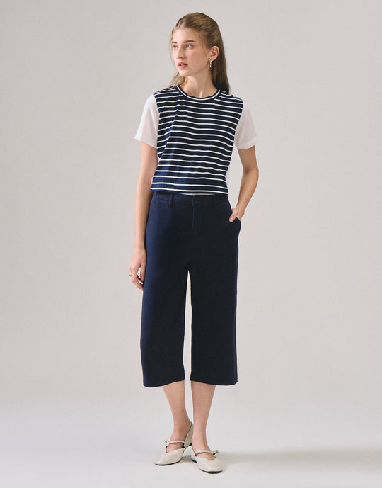 Twill Culottes Trousers
